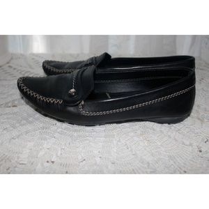 Christian Dior Black Leather Shoes Flat Loafer 6.5